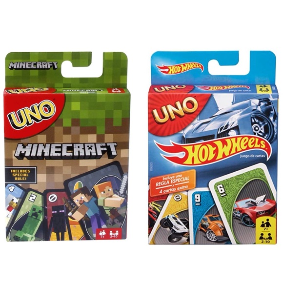 Minecraft Other - Kid’s Hot Wheels & Minecraft UNO Cards Game 💙